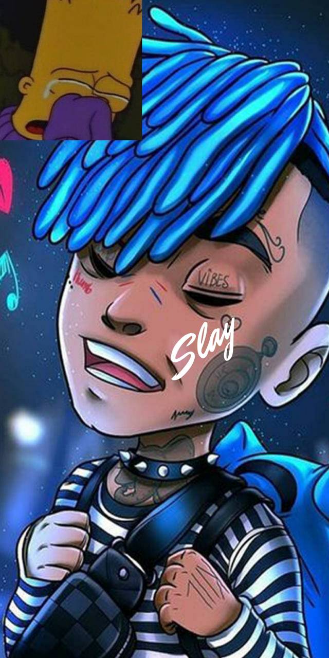 XXXTentacion cartoon, fulmini, Supreme, New York, 736x1308 Full HD Verticale, iPhone