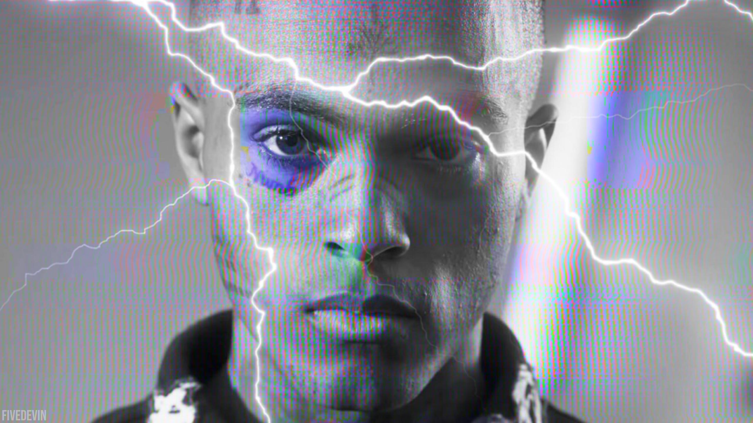 Ritratto cartoon XXXTentacion capelli blu, 640x1280 Verticale, Mobile