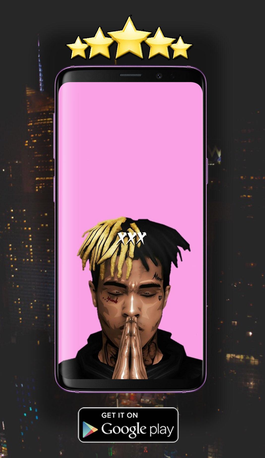 XXXTentacion illustrazione sfondo rosa, 1069x1842 Full HD Verticale, Google Pixel