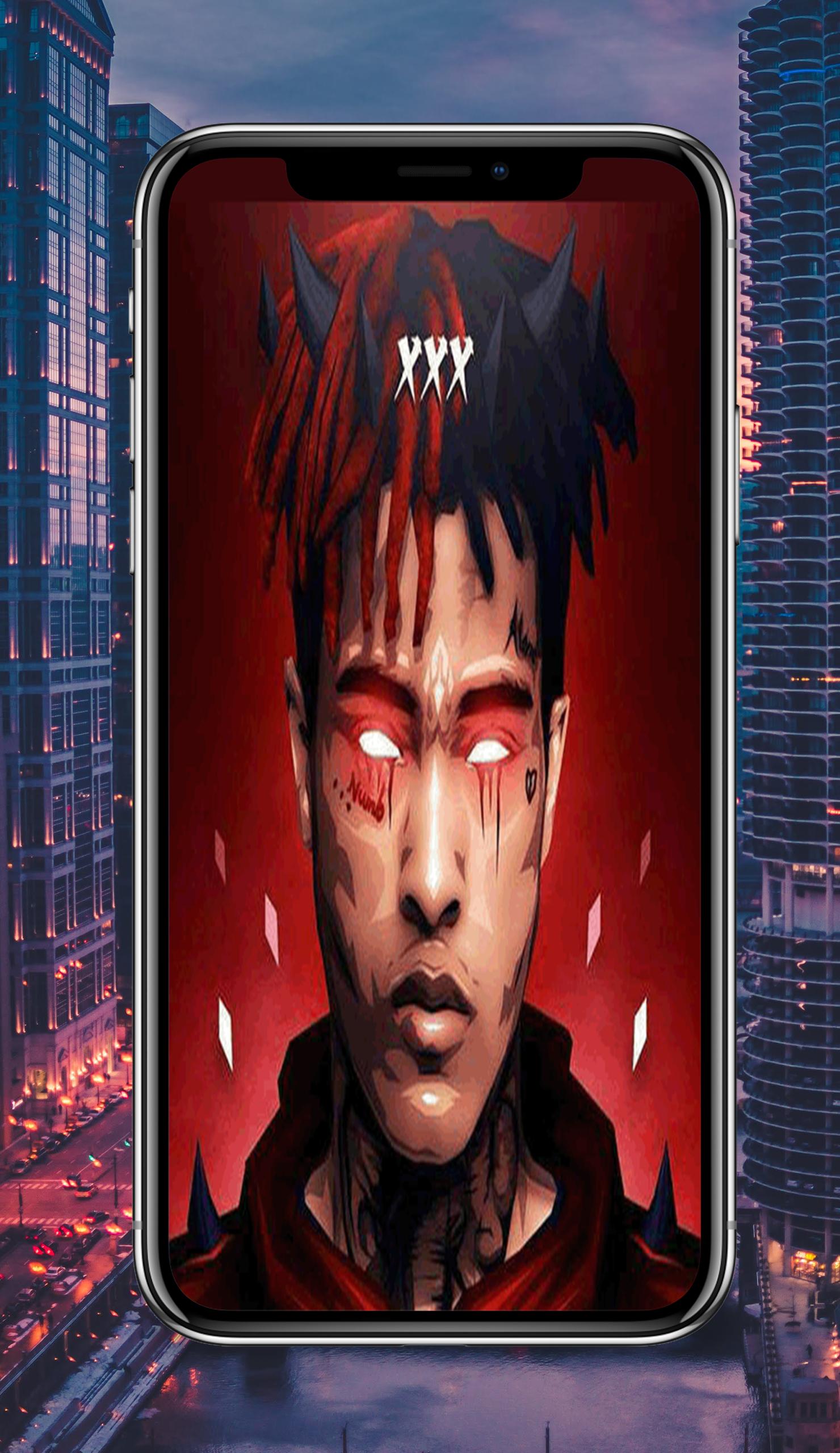 Ritratto XXXTentacion viola e giallo, 720x1280 Verticale, Telefono