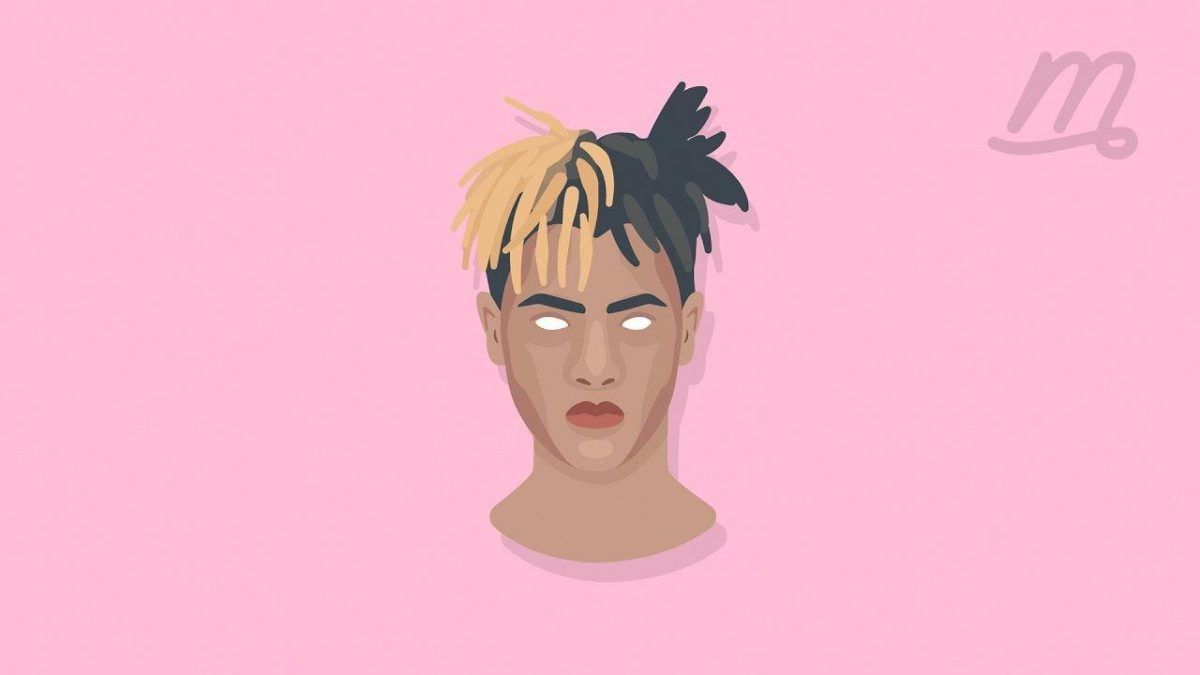 XXXTentacion illustrazione volto rosa, 1200x675 HD, PC