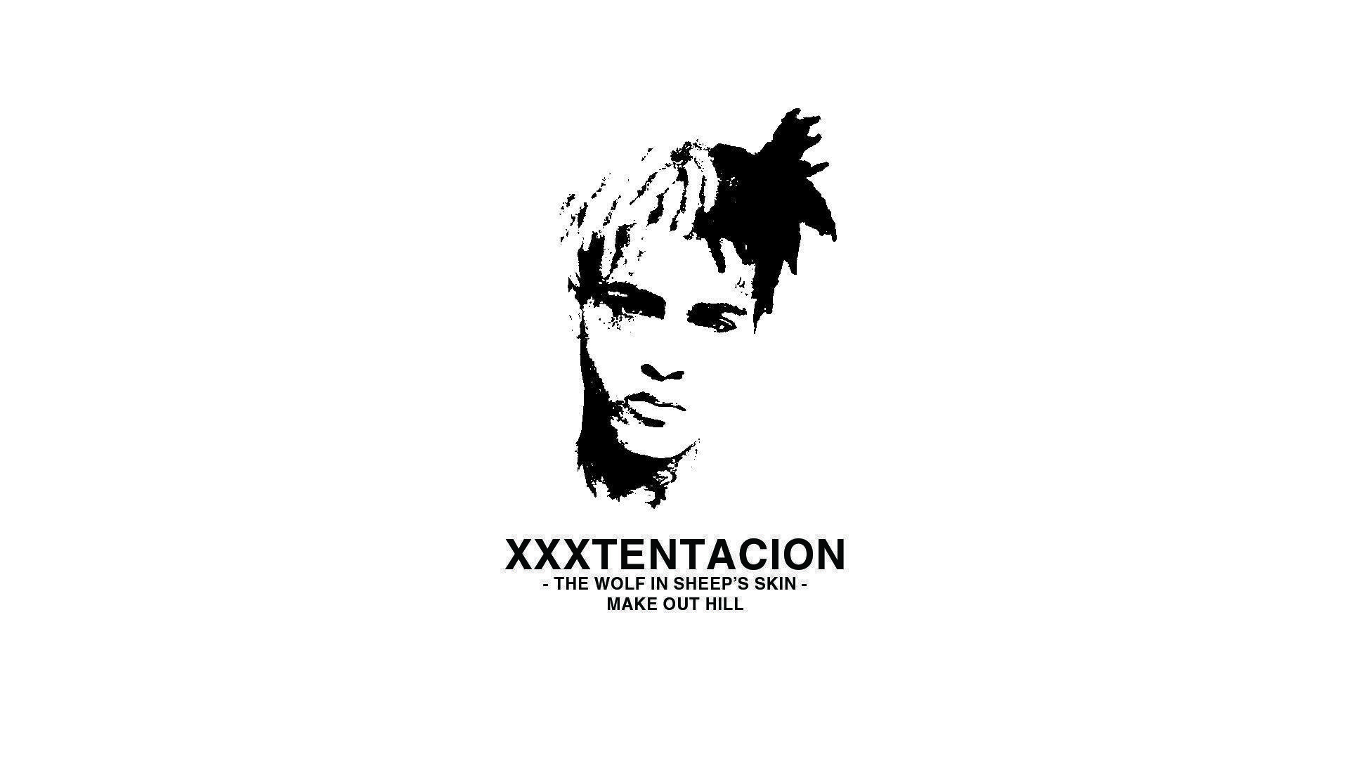 Ritratto stilizzato XXXTentacion bianco e nero, 1920x1080 Full HD, Desktop