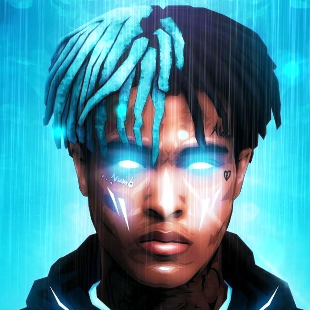 XXXTentacion ritratto occhi luminosi blu, 1015x1015 HD, PC