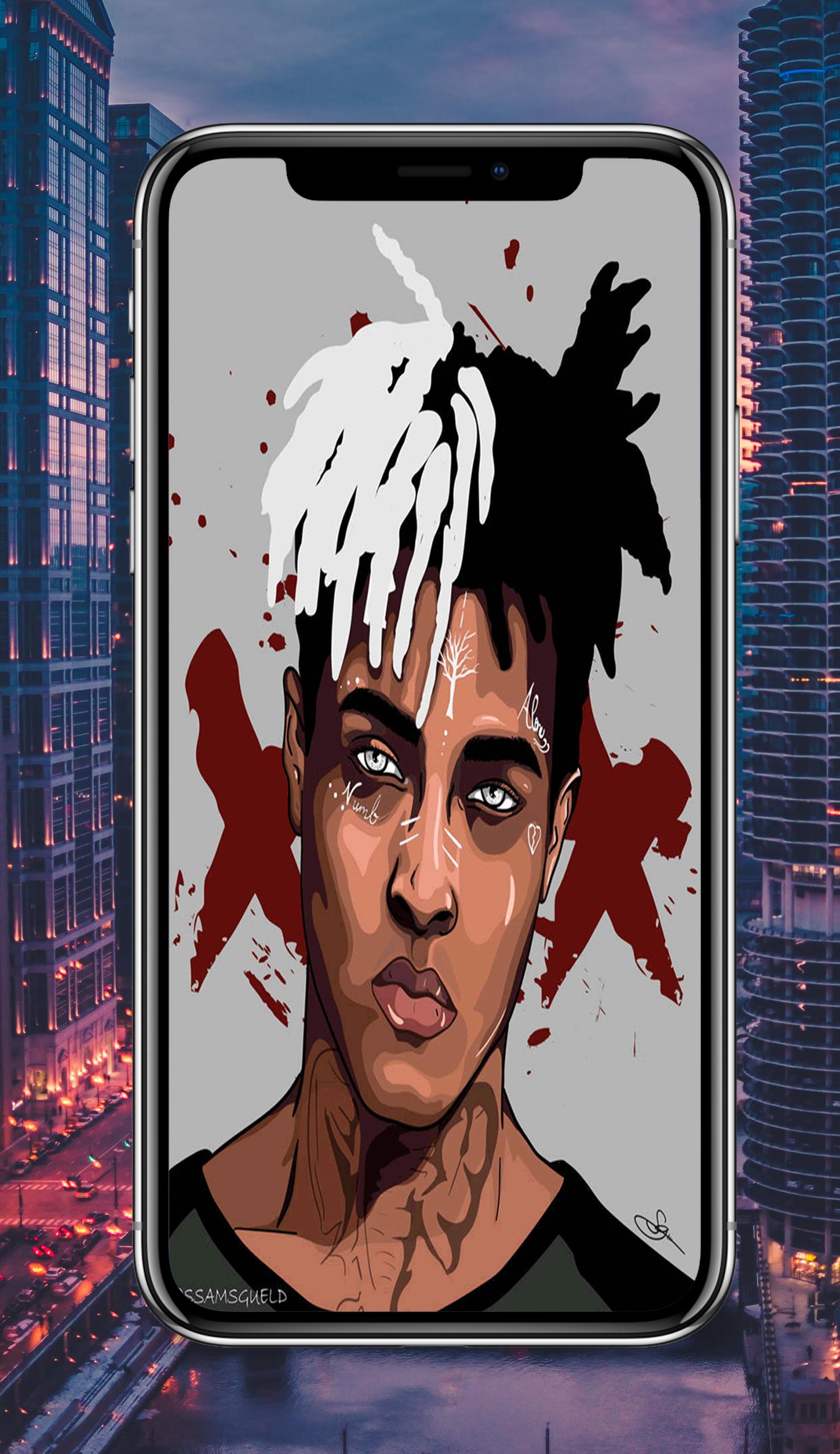 Rapper illustrazione palme soldi, 1080x1920 Full HD Verticale, Smartphone