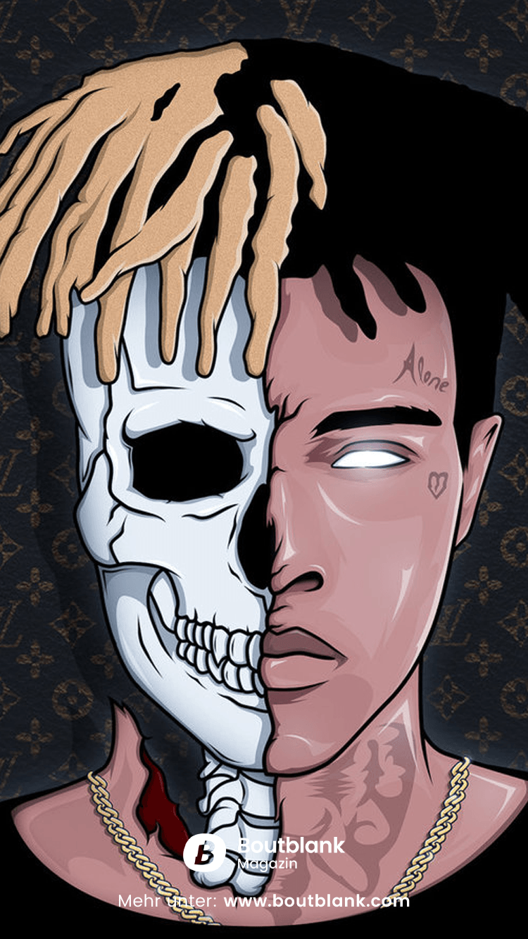 Ritratto artistico XXXTentacion stilizzato, 1242x2208 Verticale, Telefono