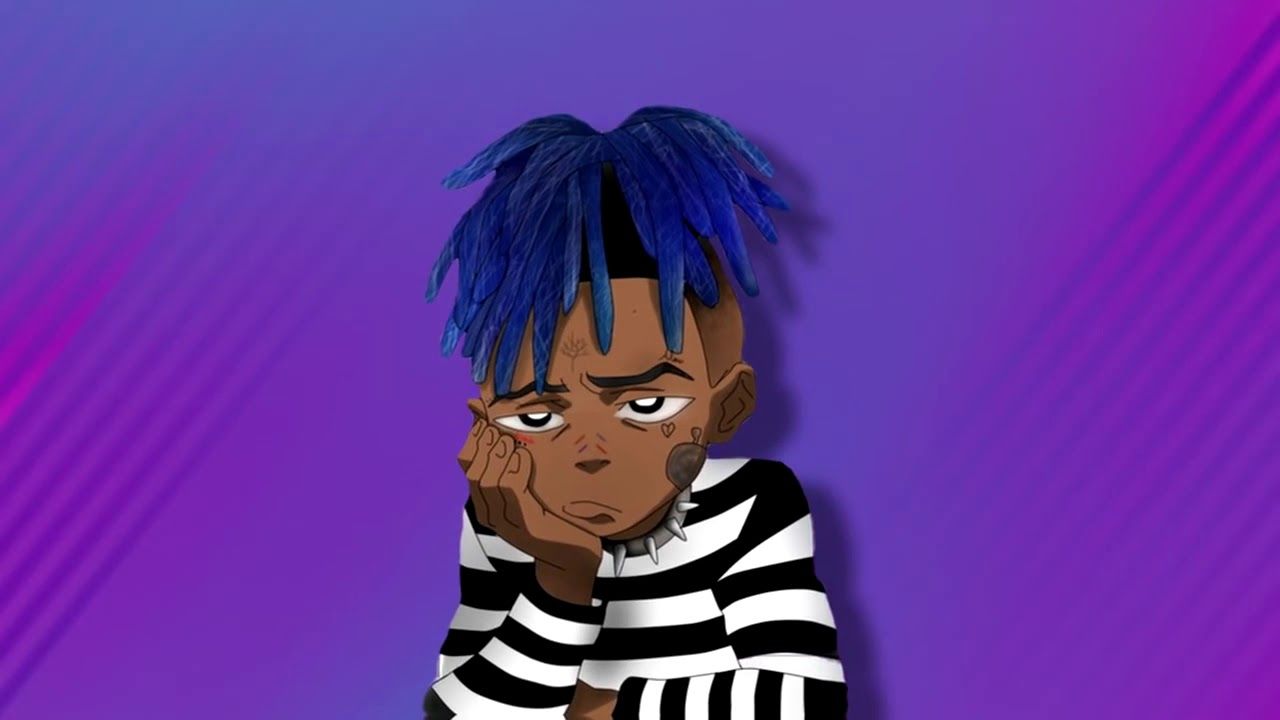 XXXTENTACION capelli blu illustrazione, 1280x720 720p, iMac