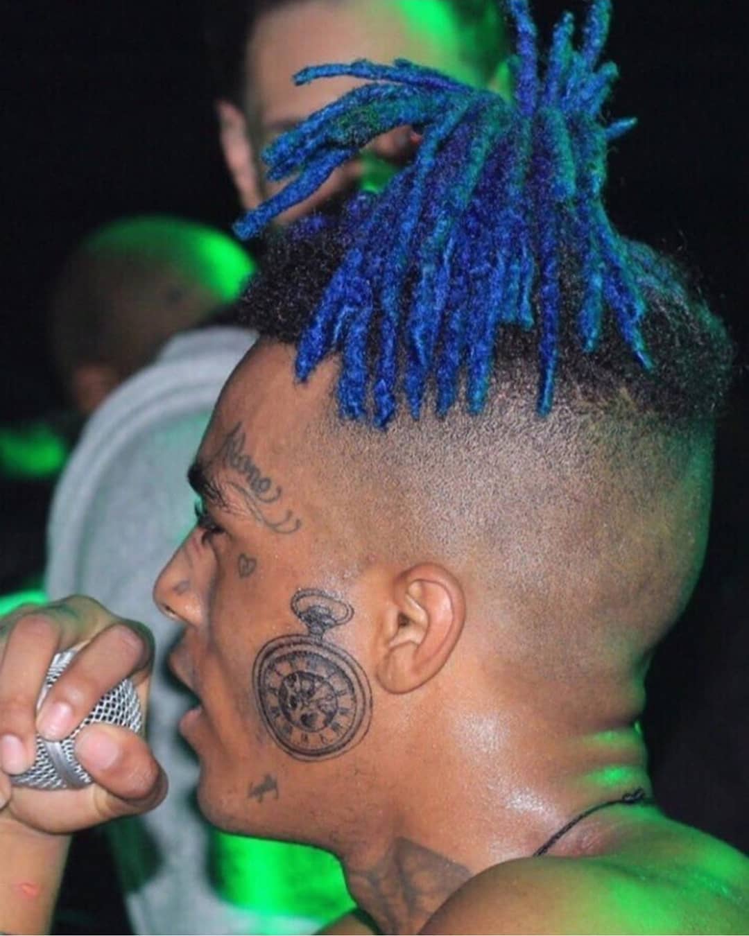 XXXTENTACION capelli blu, sketch, 1280x720 720p, Laptop