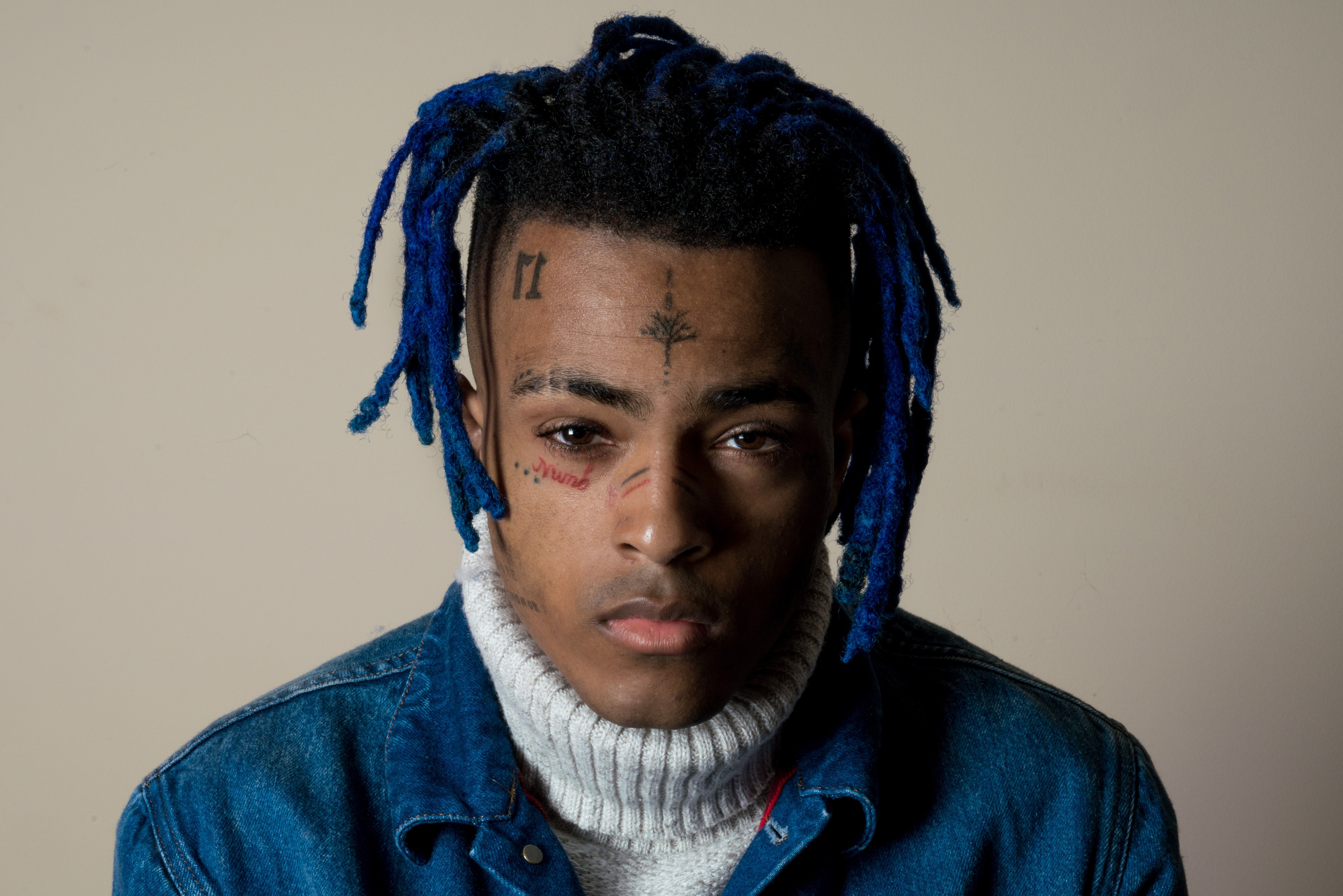XXXTENTACION capelli blu ritratto, 5794x3865 Ultra HD, 4K TV
