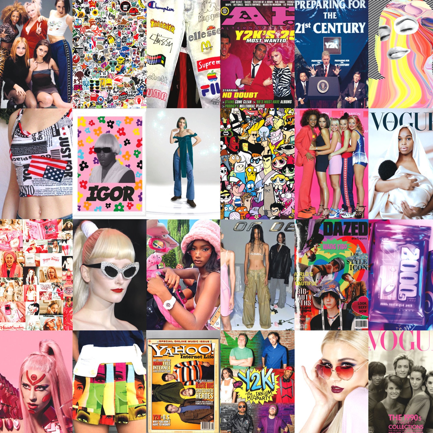 Collage foto estetiche Y2K, 1500x1500 720p, PC