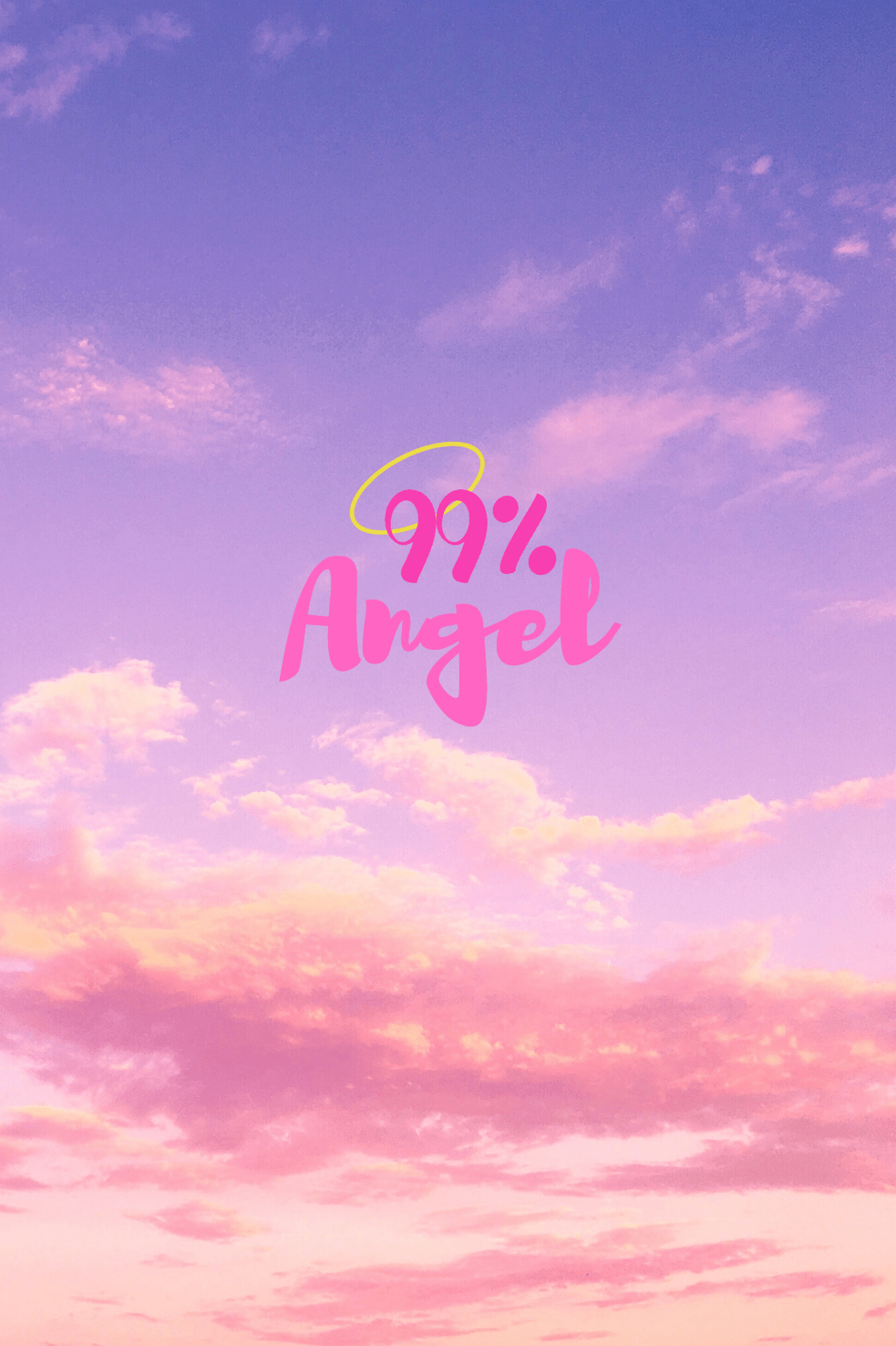 Cielo rosa con testo 99% Angel, 983x1475 Verticale, Xiaomi
