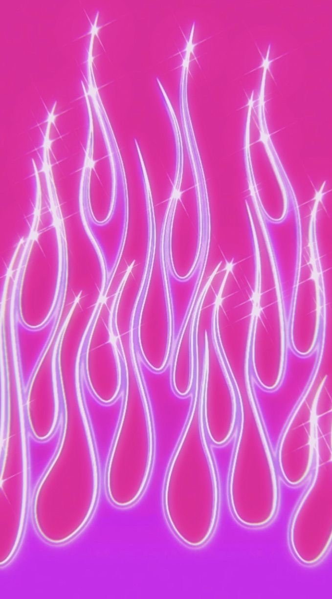 Fiamme rosa Y2K glitter, 679x1225 Verticale, Telefono