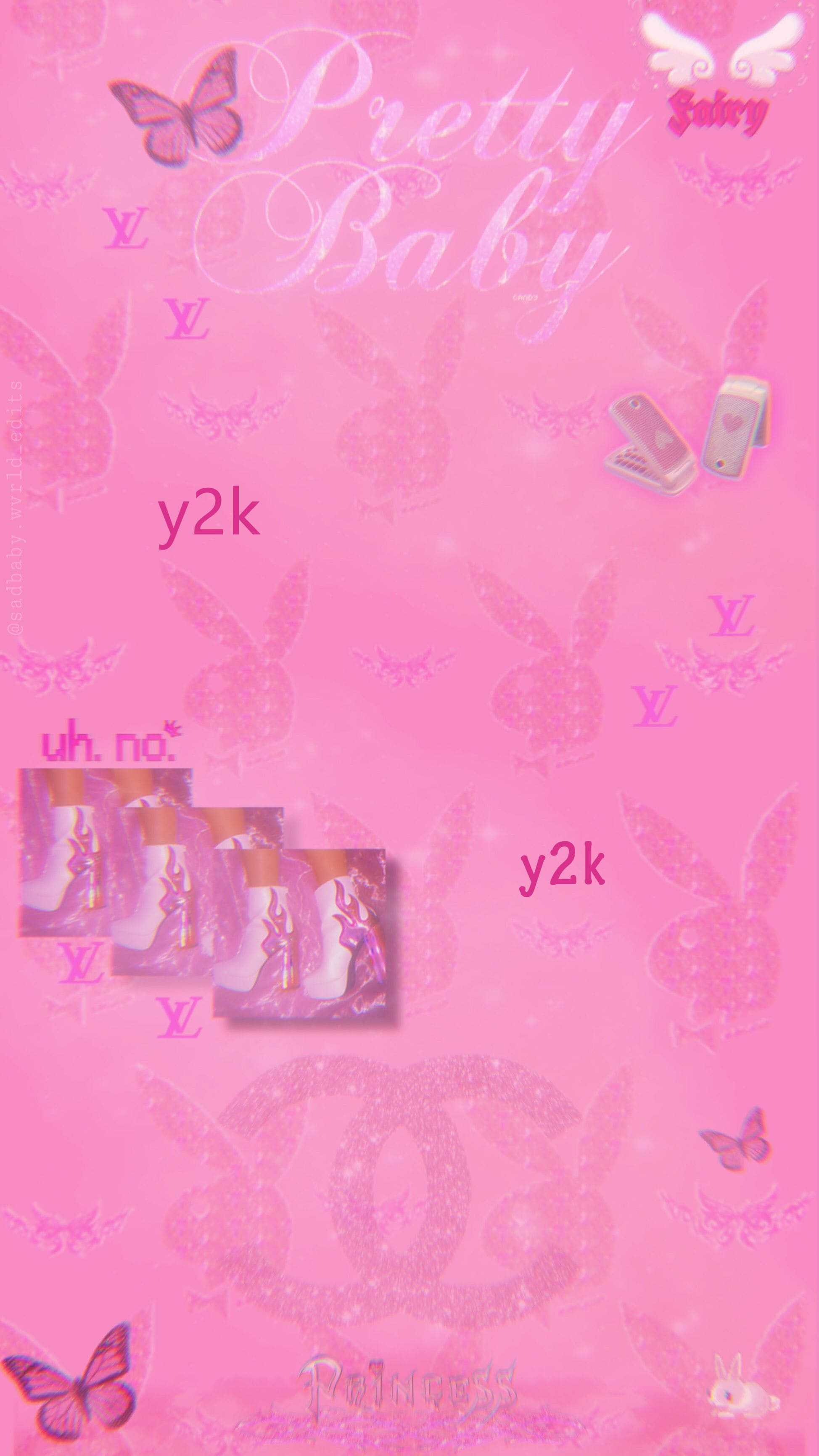 Farfalle e stivali rosa Y2K, 1948x3463 Full HD Verticale, iPhone