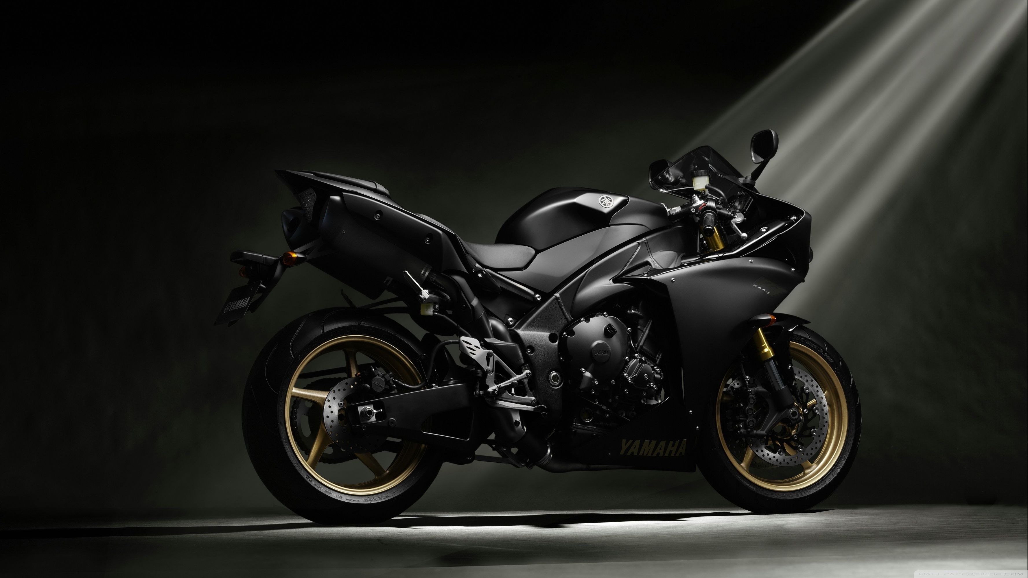 Yamaha YZF-R1 moto nera, 3554x1999 2K+, PC