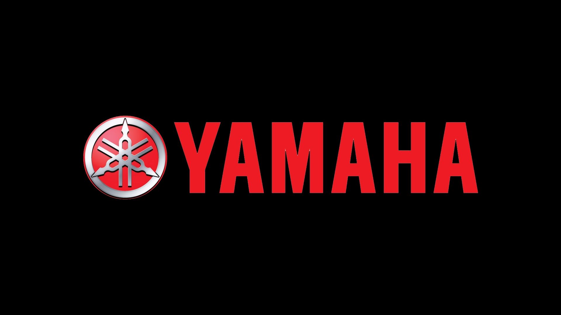Logo Yamaha su nero, 1920x1080 Full HD 1080p, PC Desktop