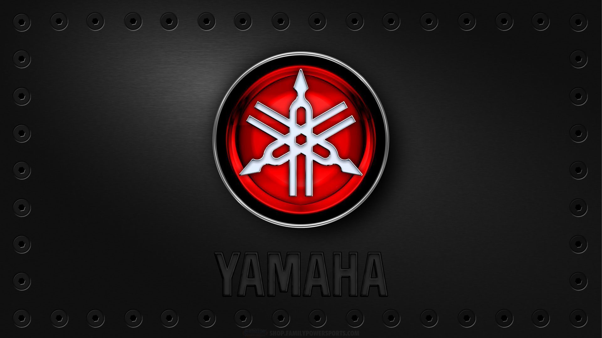 Logo Yamaha rosso su nero, 1920x1080 Full HD 1080p, Desktop