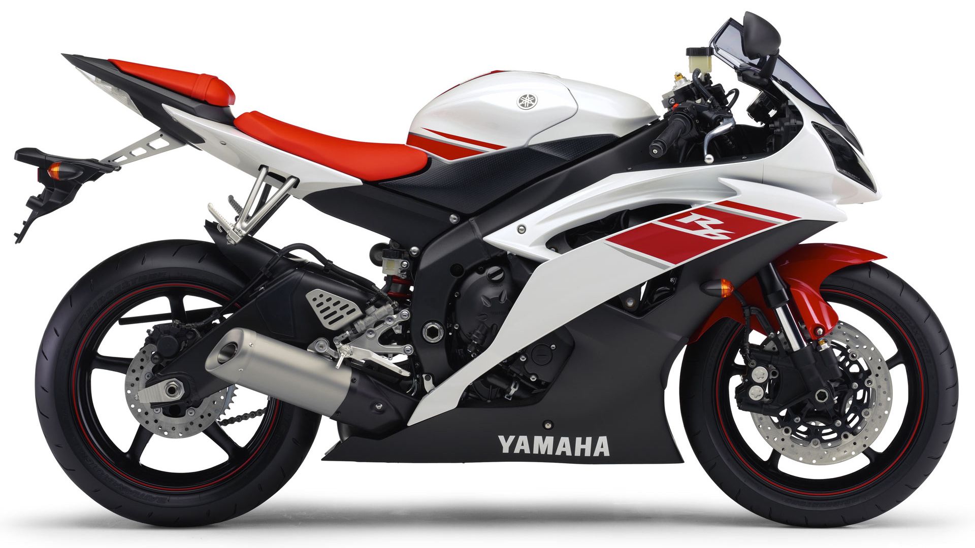 Moto sportiva Yamaha bianca rossa, 1920x1080 Full HD, PC