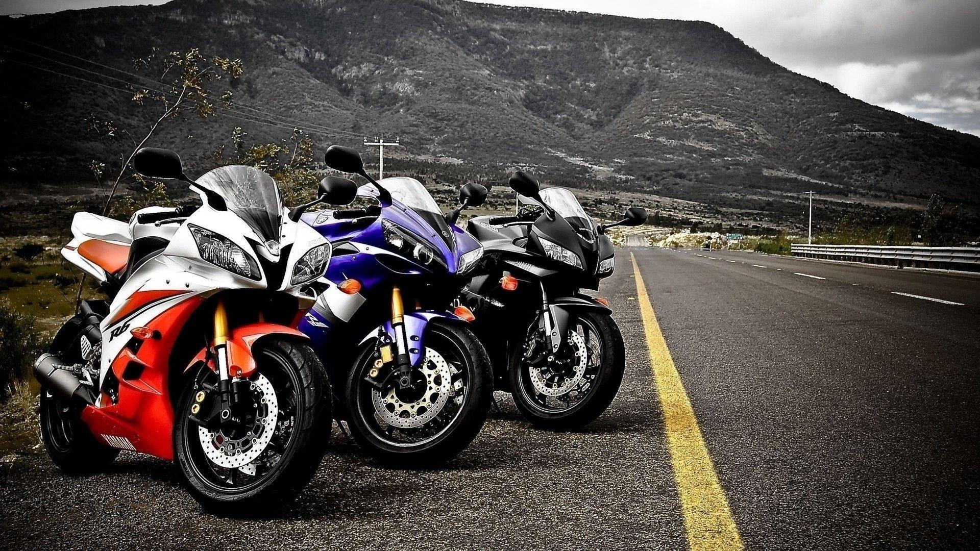 Moto Yamaha R6 su strada, 1920x1080 Full HD, Monitor Gaming