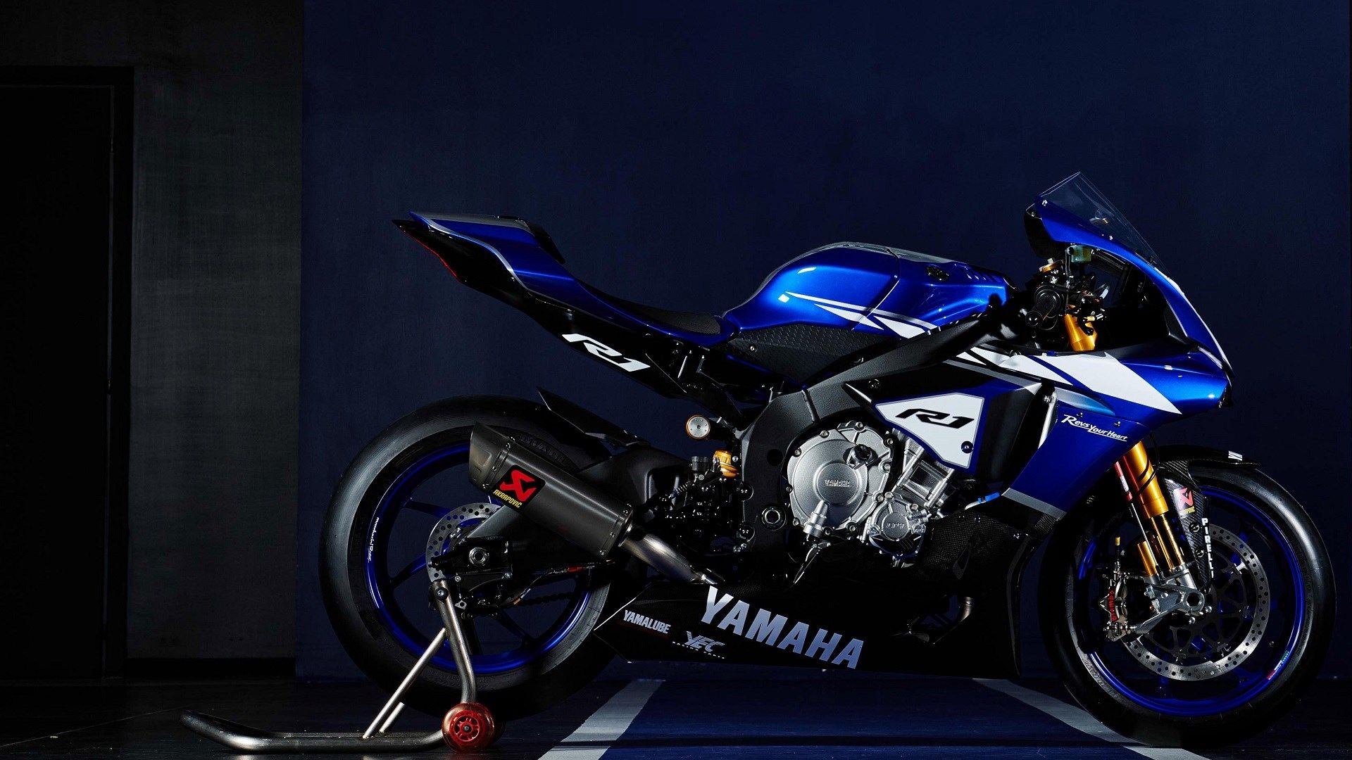 Yamaha YZF R1 moto blu, 1920x1080 Full HD, Monitor Gaming