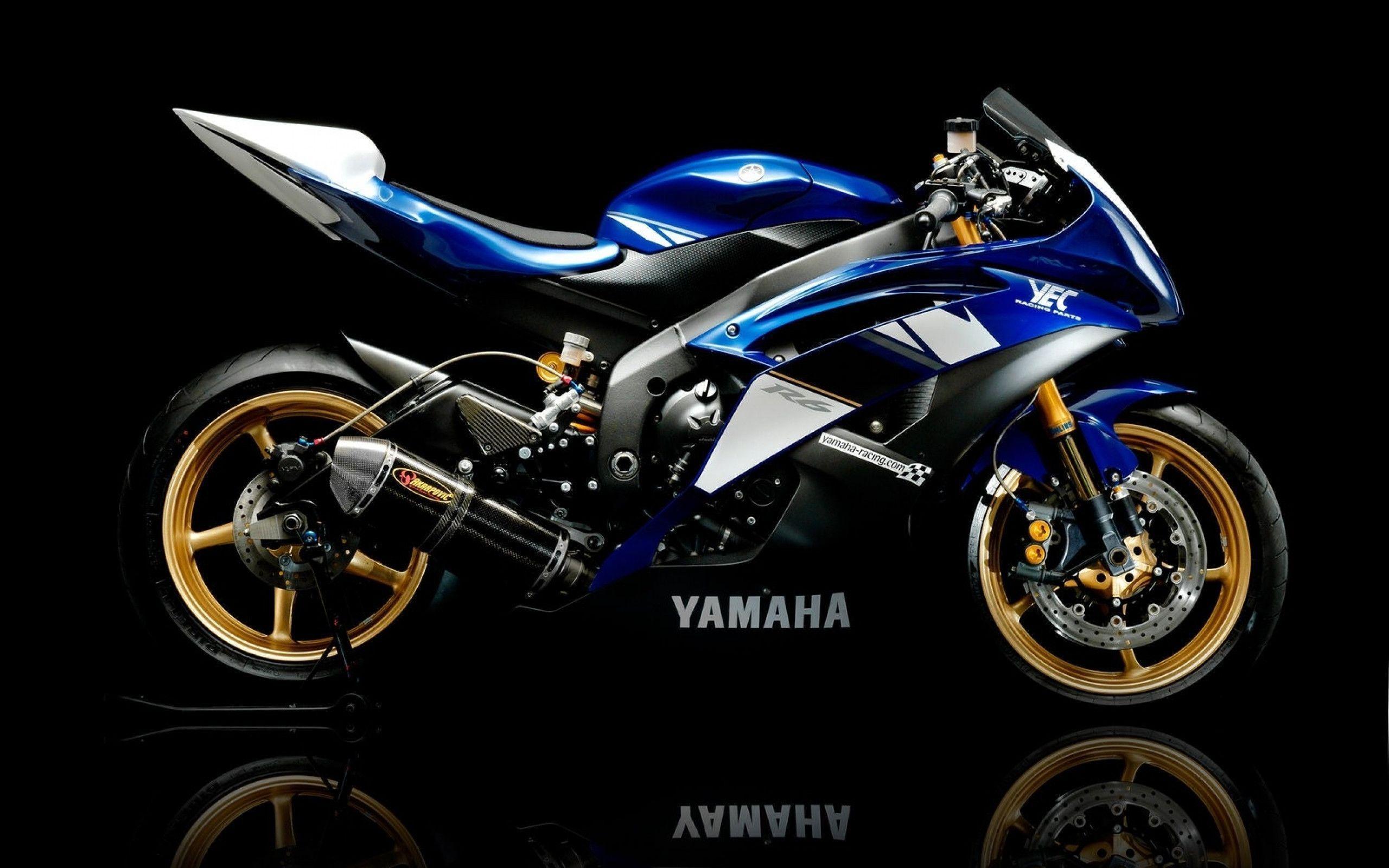 Moto Yamaha R6 blu, 2560x1600 2K+, Desktop