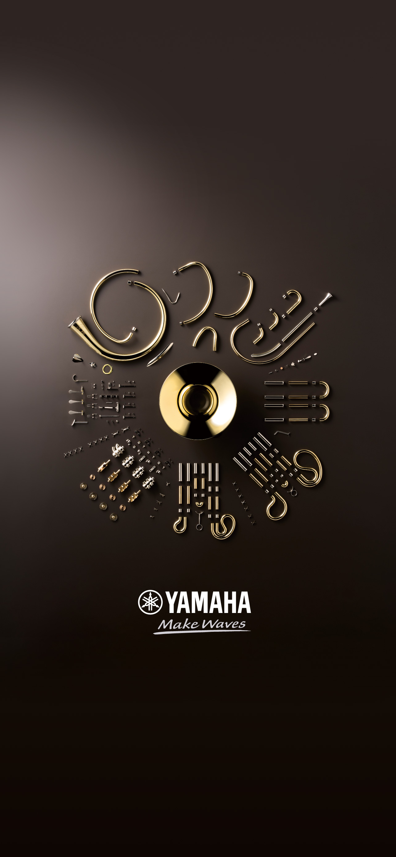 Logo Yamaha strumenti musicali dorati, 1284x2778 Verticale, Mobile