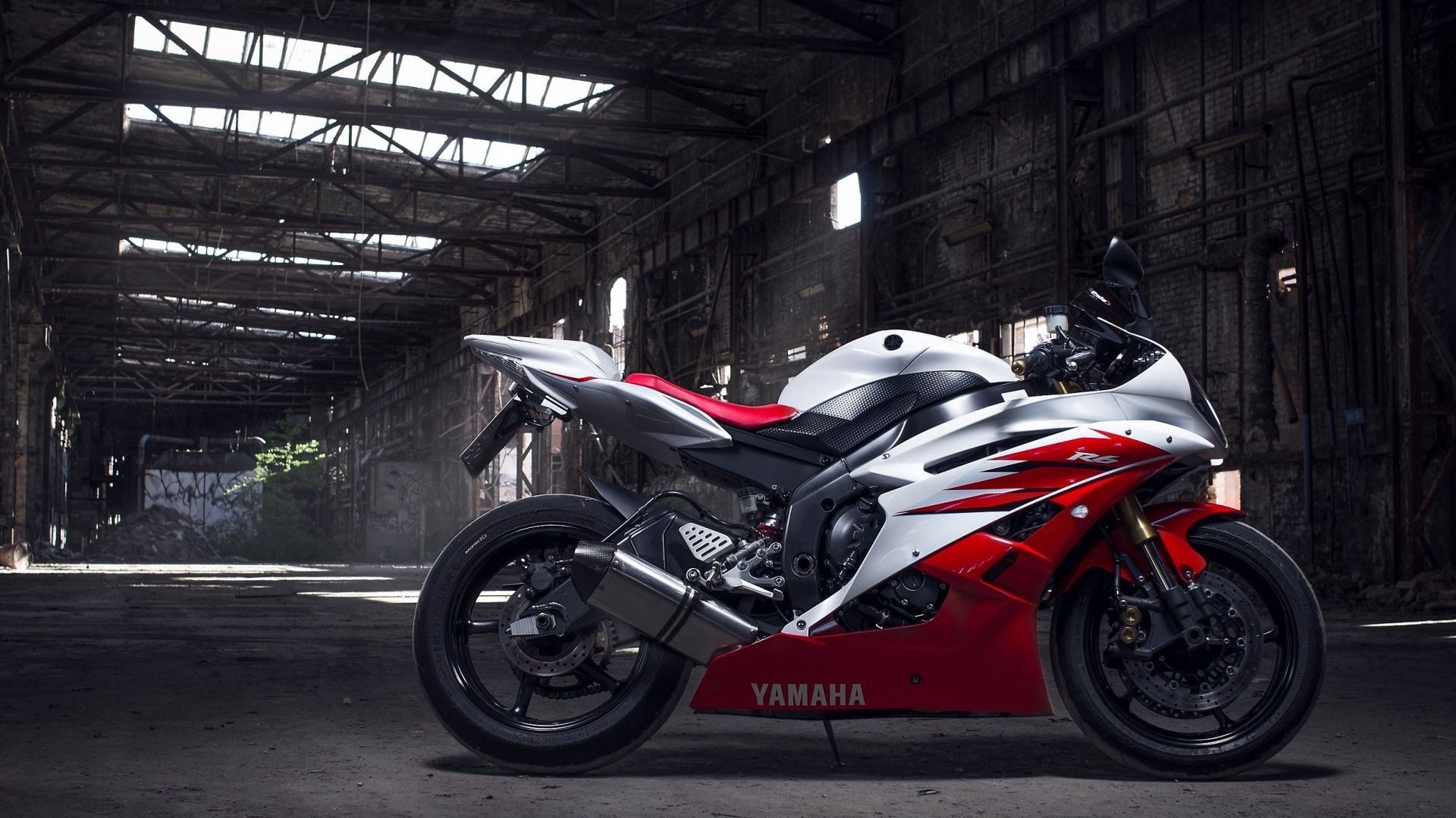 Moto sportiva Yamaha bianca rossa, 1920x1080 Full HD, PC