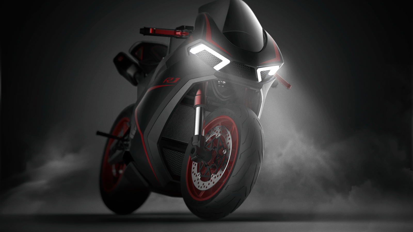 Moto sportiva Yamaha R1 concept, 1600x900 HD Ready, Laptop