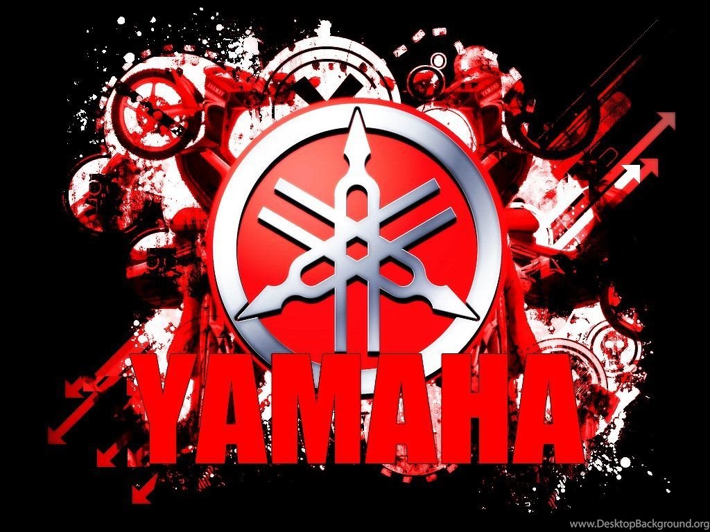 Logo Yamaha rosso e nero, 1024x768 HD, Laptop