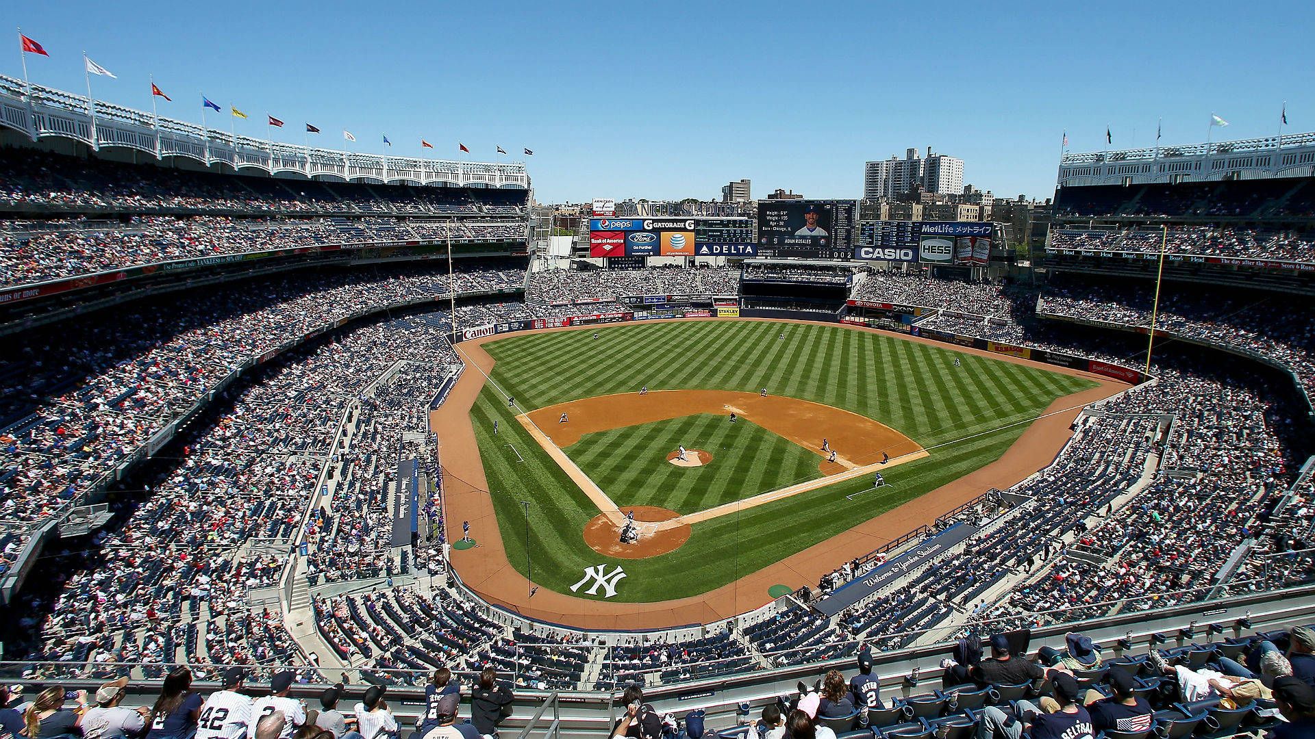 Logo Yankees skyline New York, 1536x1280 HD, Desktop