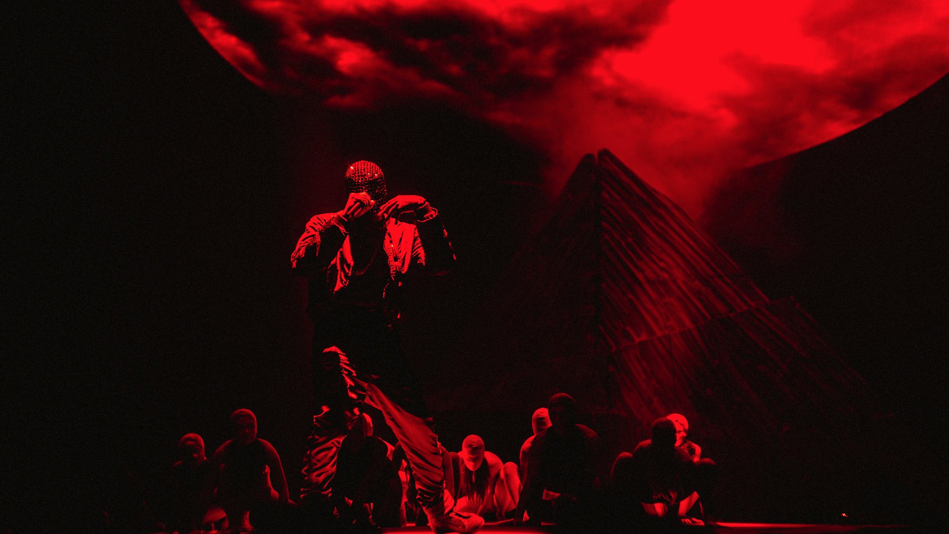 Yeezus tour maschera montagna rossa, 1901x1069 900p, PC