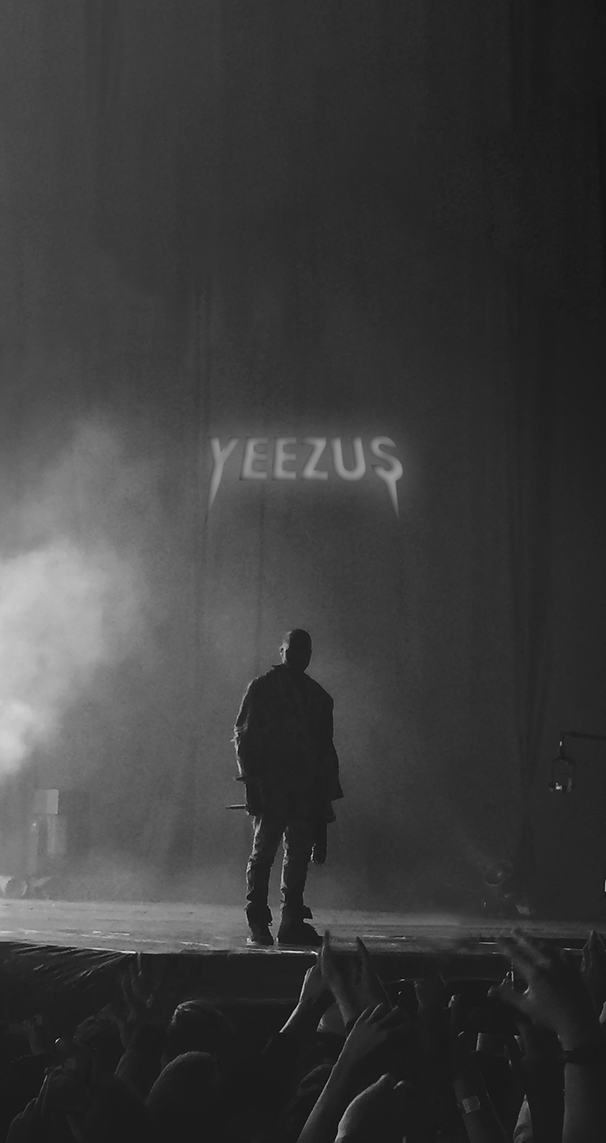 Kanye West palco Yeezus bianco nero, 852x1608 Verticale, Mobile