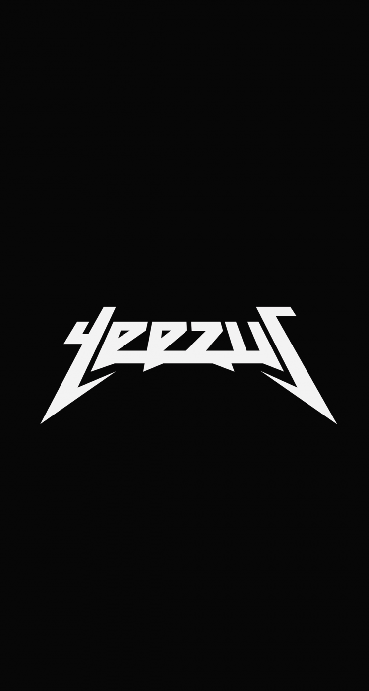 Logo Yeezus bianco nero, 744x1392 Full HD Verticale, Samsung Galaxy