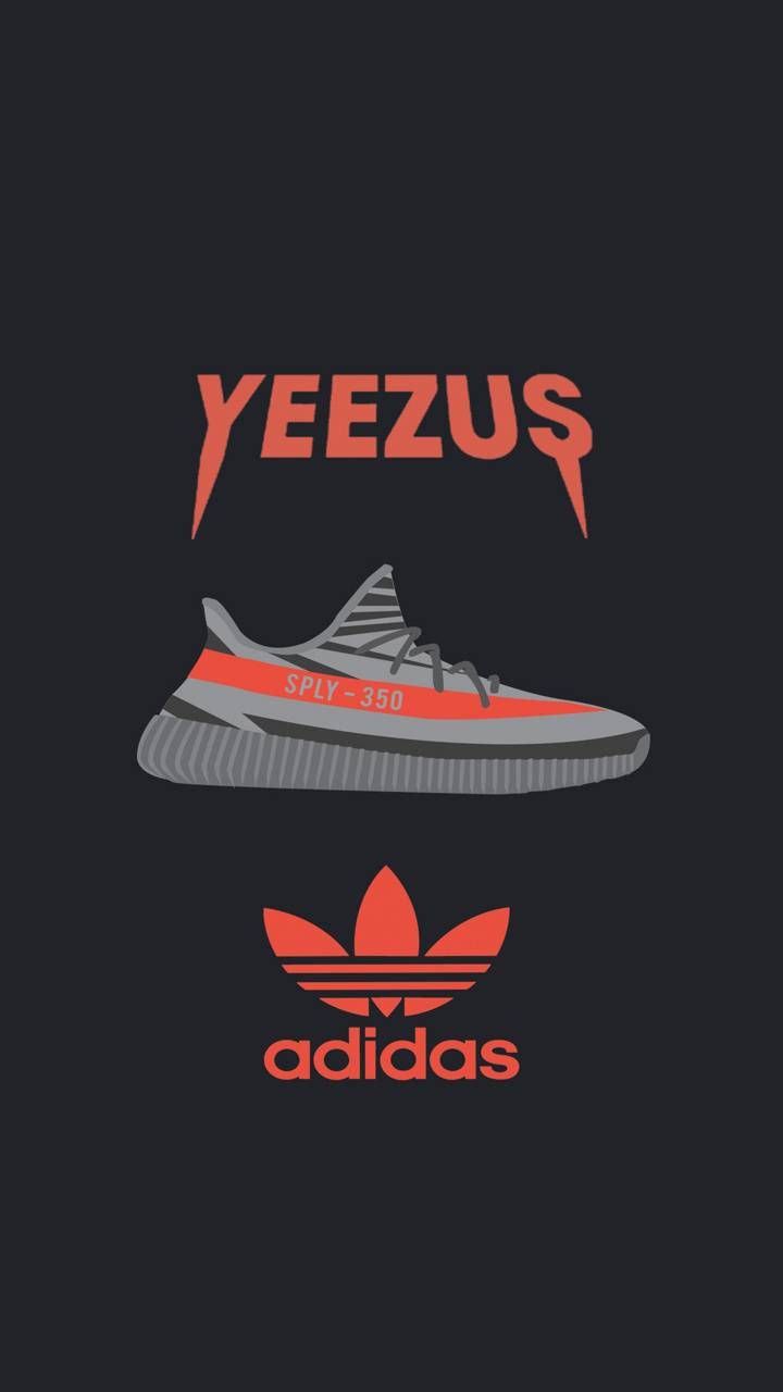 Sneaker Adidas Yeezy grigio arancio, abbigliamento sportivo, 720x1280 Verticale, Telefono