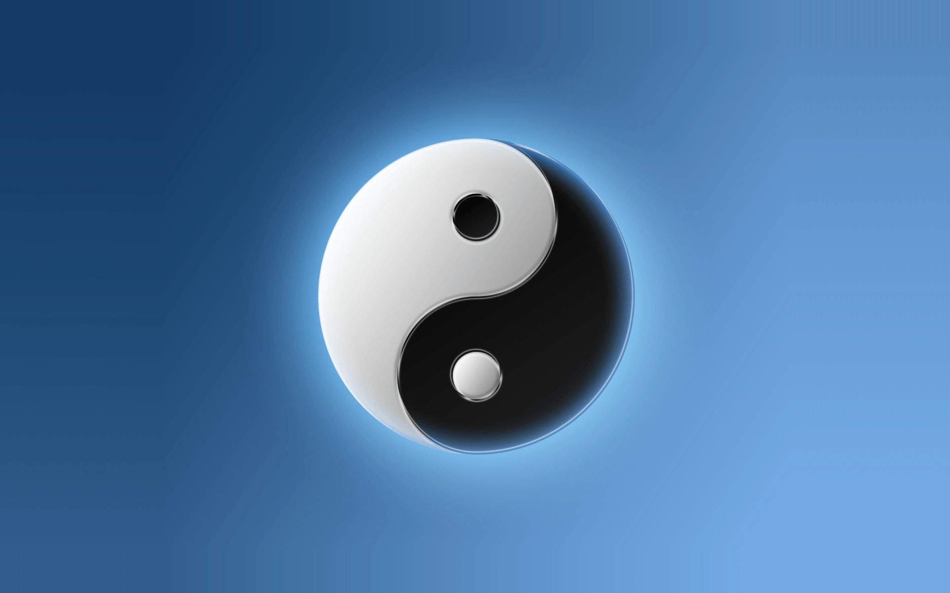 Simbolo Yin Yang su blu, 1920x1200 WUXGA, Desktop