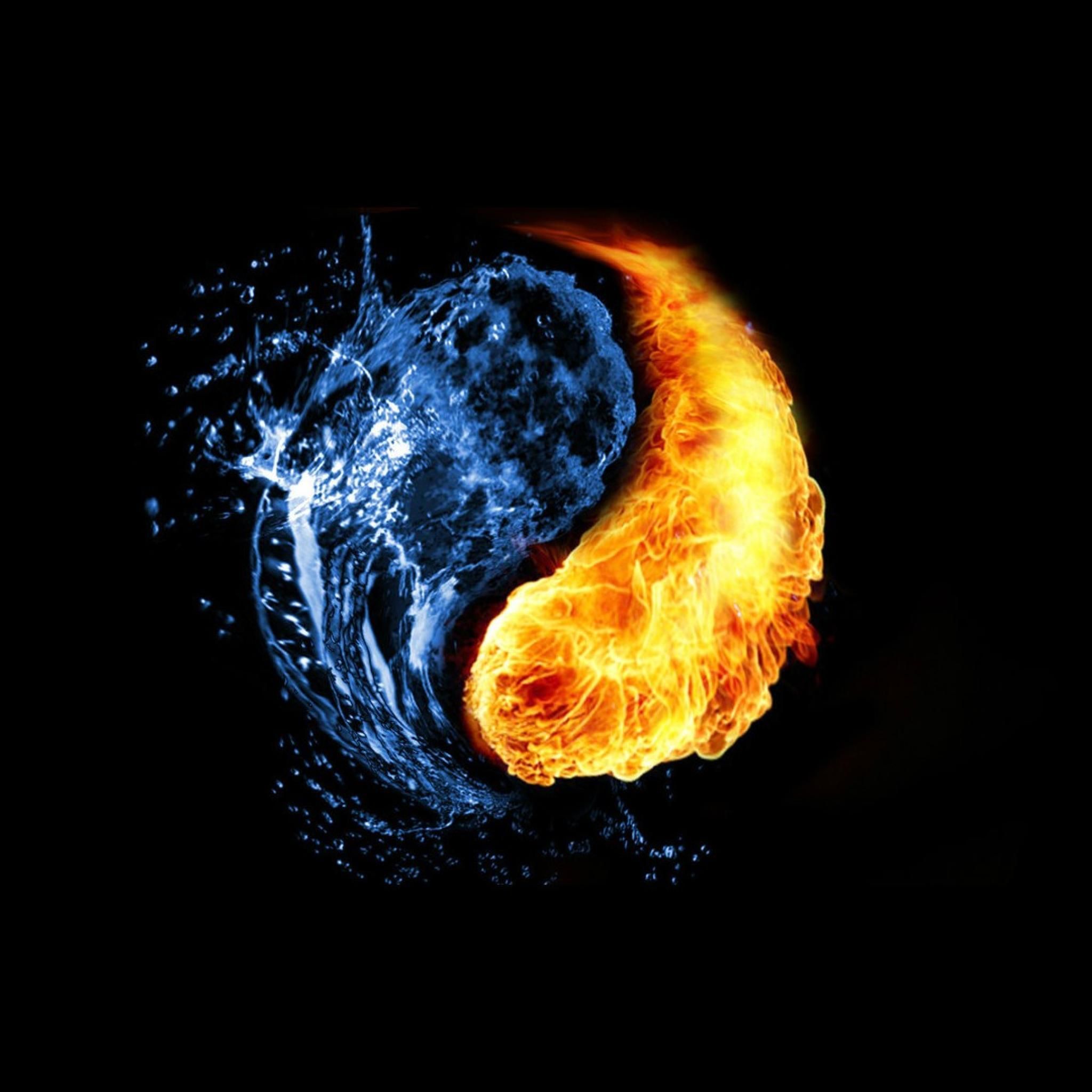 Yin Yang fuoco e acqua, 2048x2048 2K, iMac