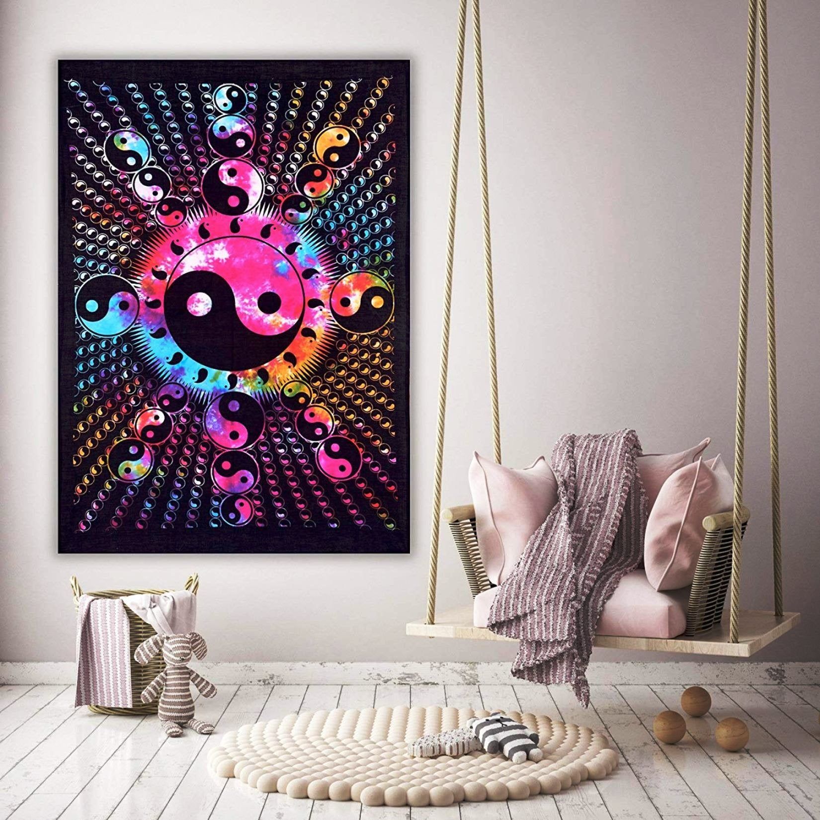 Poster Yin Yang tie dye colorato, 1650x1650 HD Ready, PC