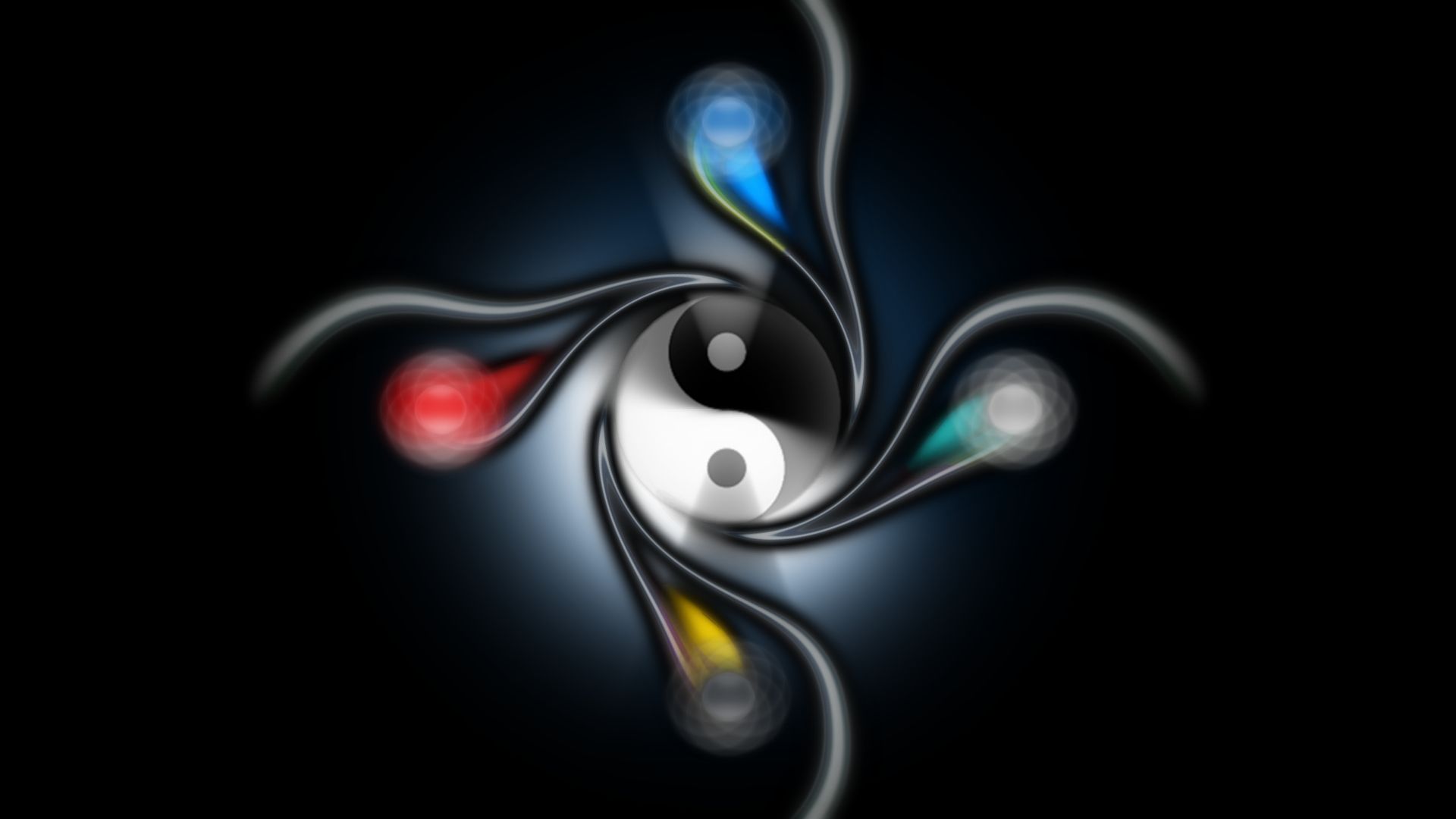 Braccialetto intrecciato yin yang colorato, 3000x2250 2K, Laptop