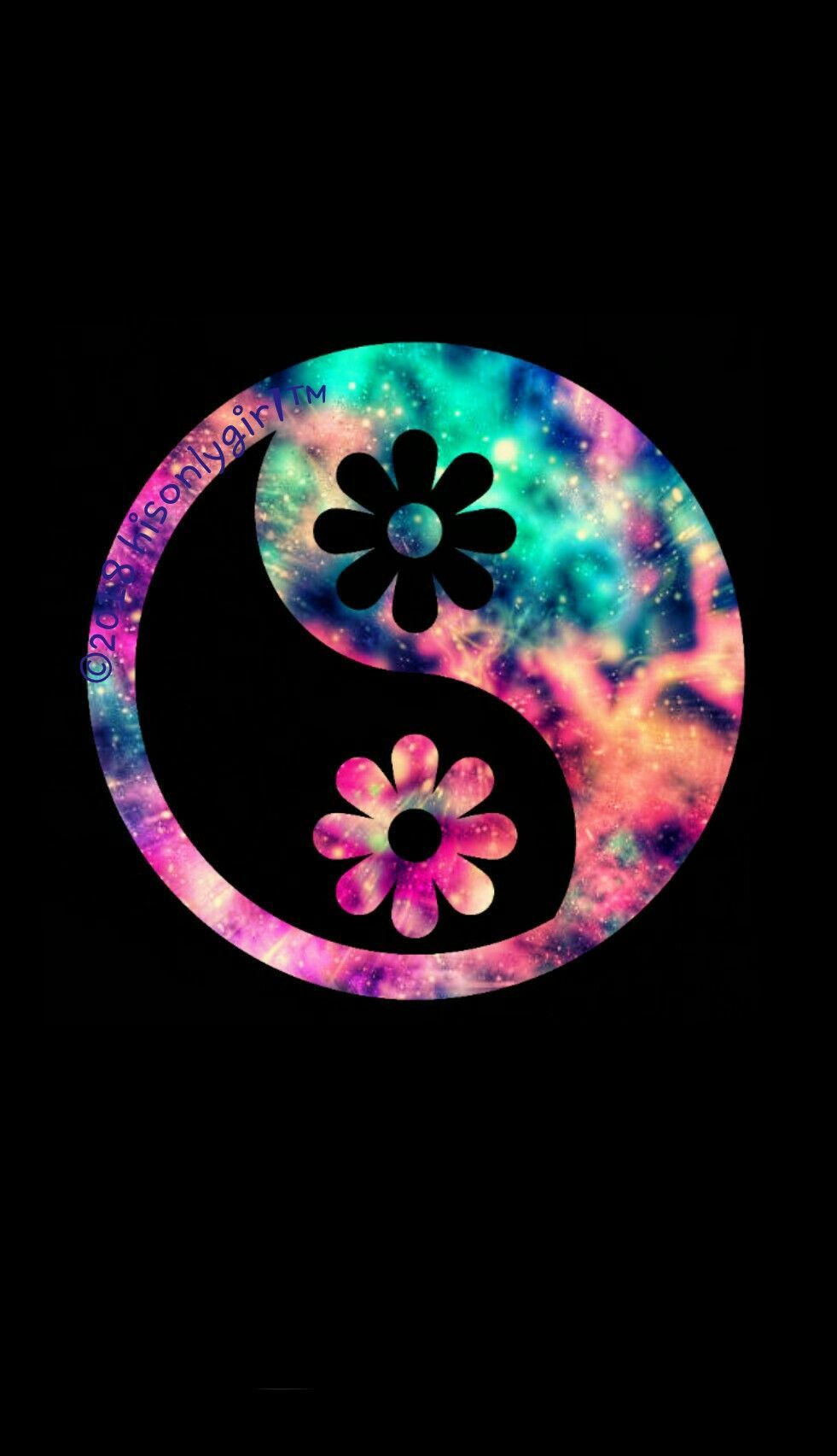 Yin yang floreale tie dye, 981x1705 Verticale, Mobile