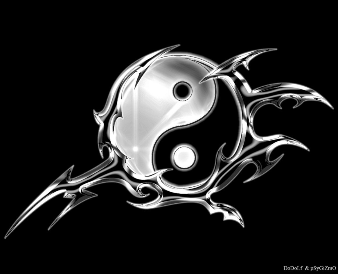 Simbolo Yin Yang con gocce colorate, 1920x1080 Full HD 1080p, Desktop
