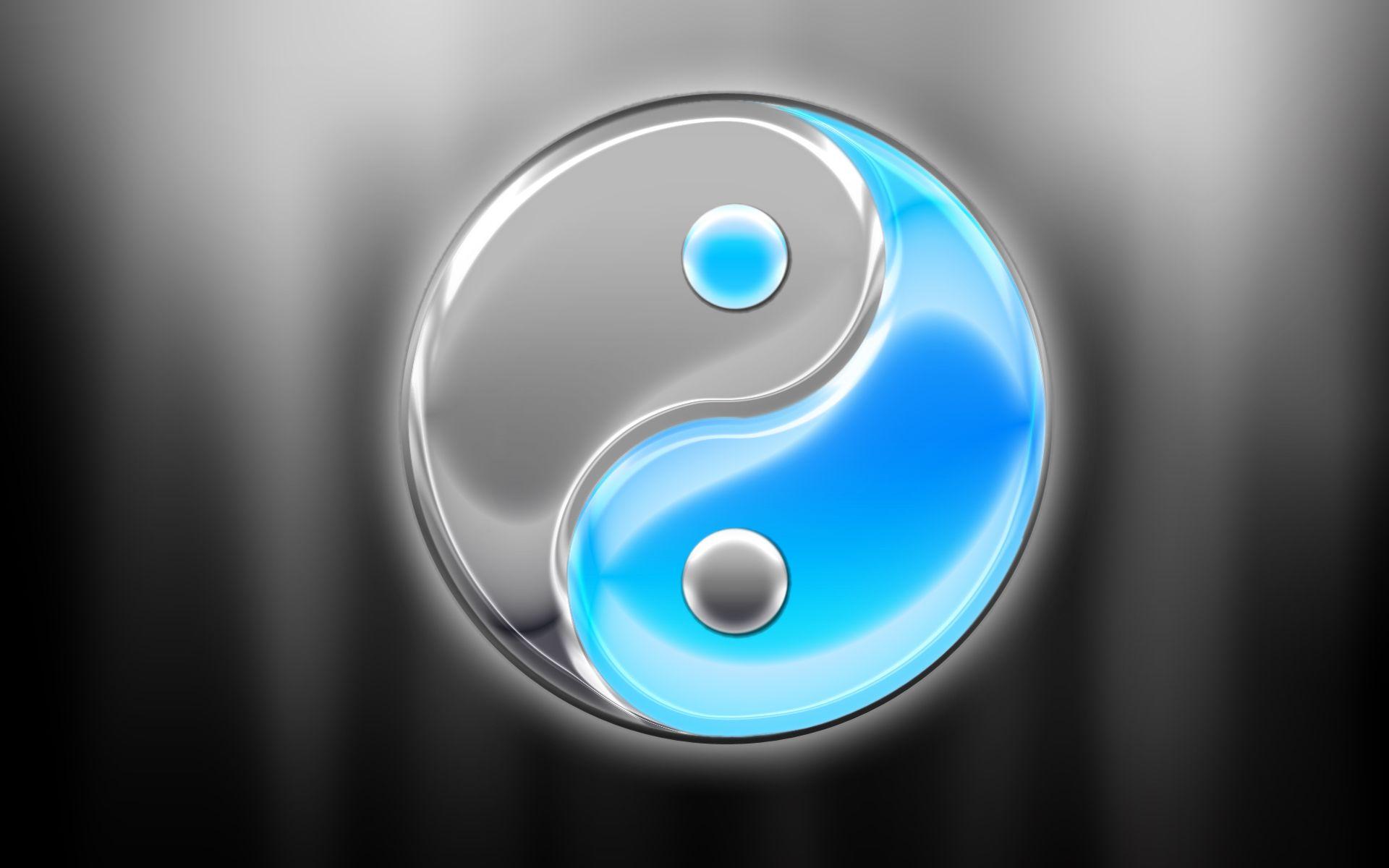 Simbolo Yin Yang sfondo verde, 1920x1080 Full HD, Laptop