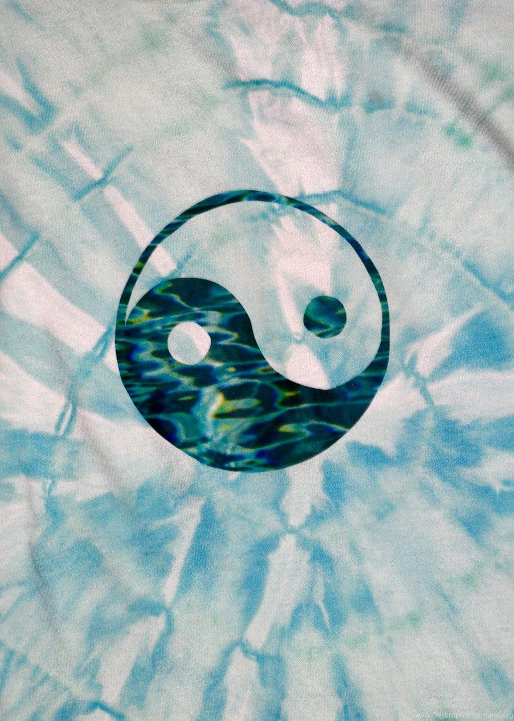 Yin Yang tie dye azzurro, 1024x1435 Full HD Verticale, iPhone