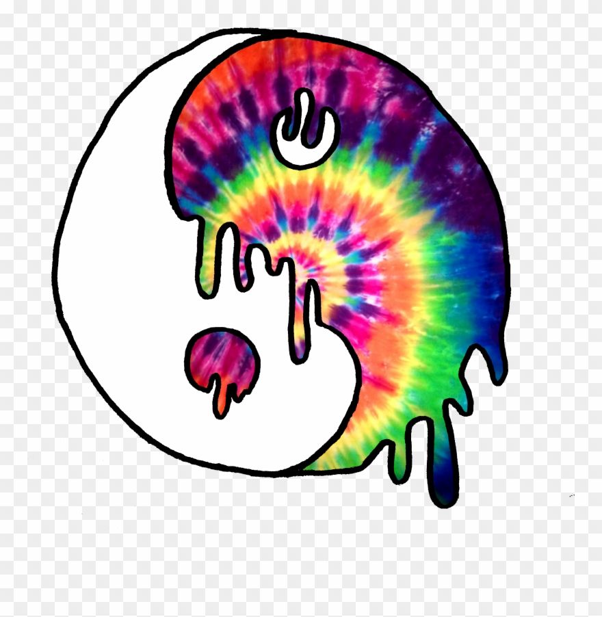 Yin yang tie dye colorato, 880x902 Verticale, Telefono