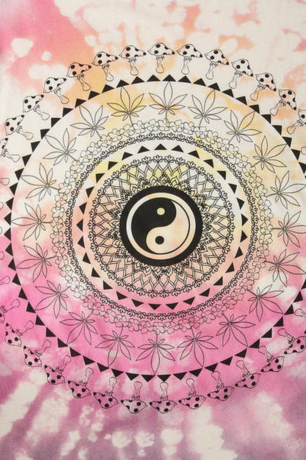 Mandala Yin Yang tie dye rosa, 1024x1536 Full HD Verticale, Samsung Galaxy