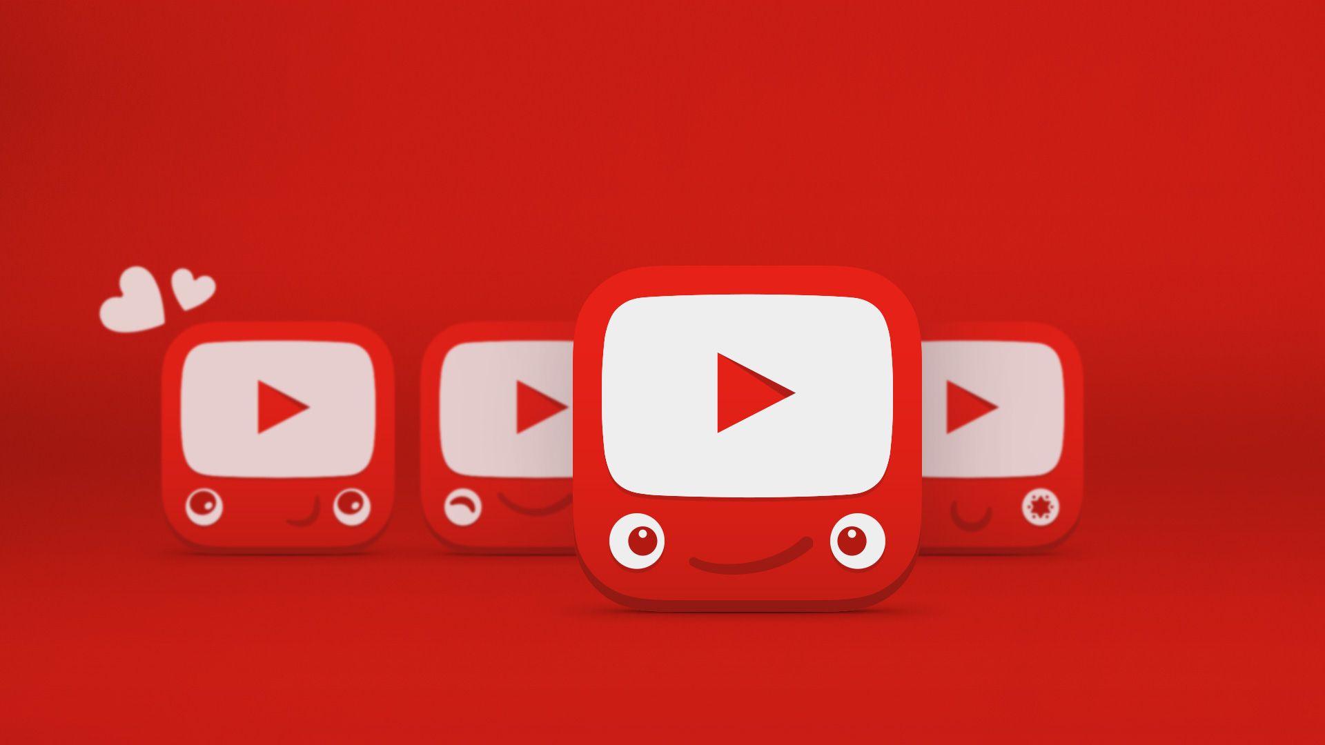 Personaggi logo YouTube rossi, 1920x1080 1080p, PC