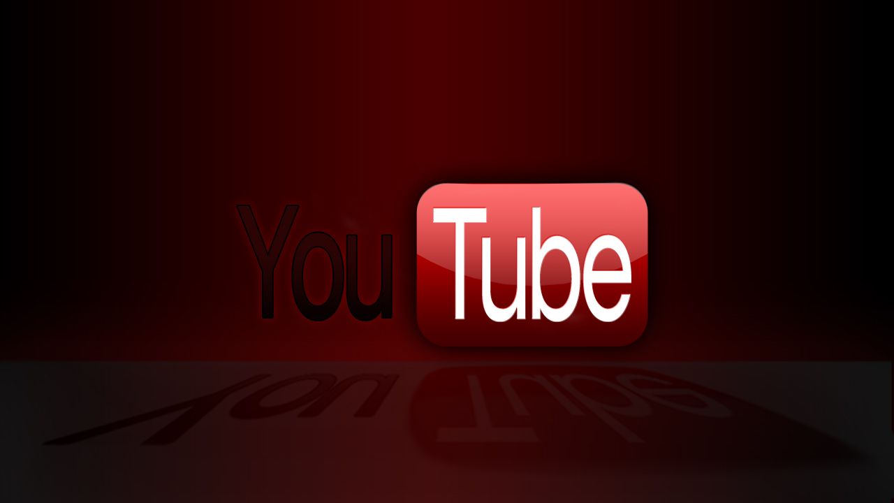 Logo YouTube su rosso, 1600x1200 HD, Laptop