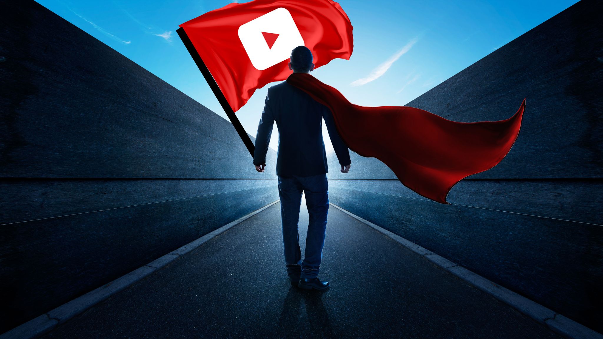 Logo YouTube 3D rosso, 1920x1080 1080p, PC Desktop