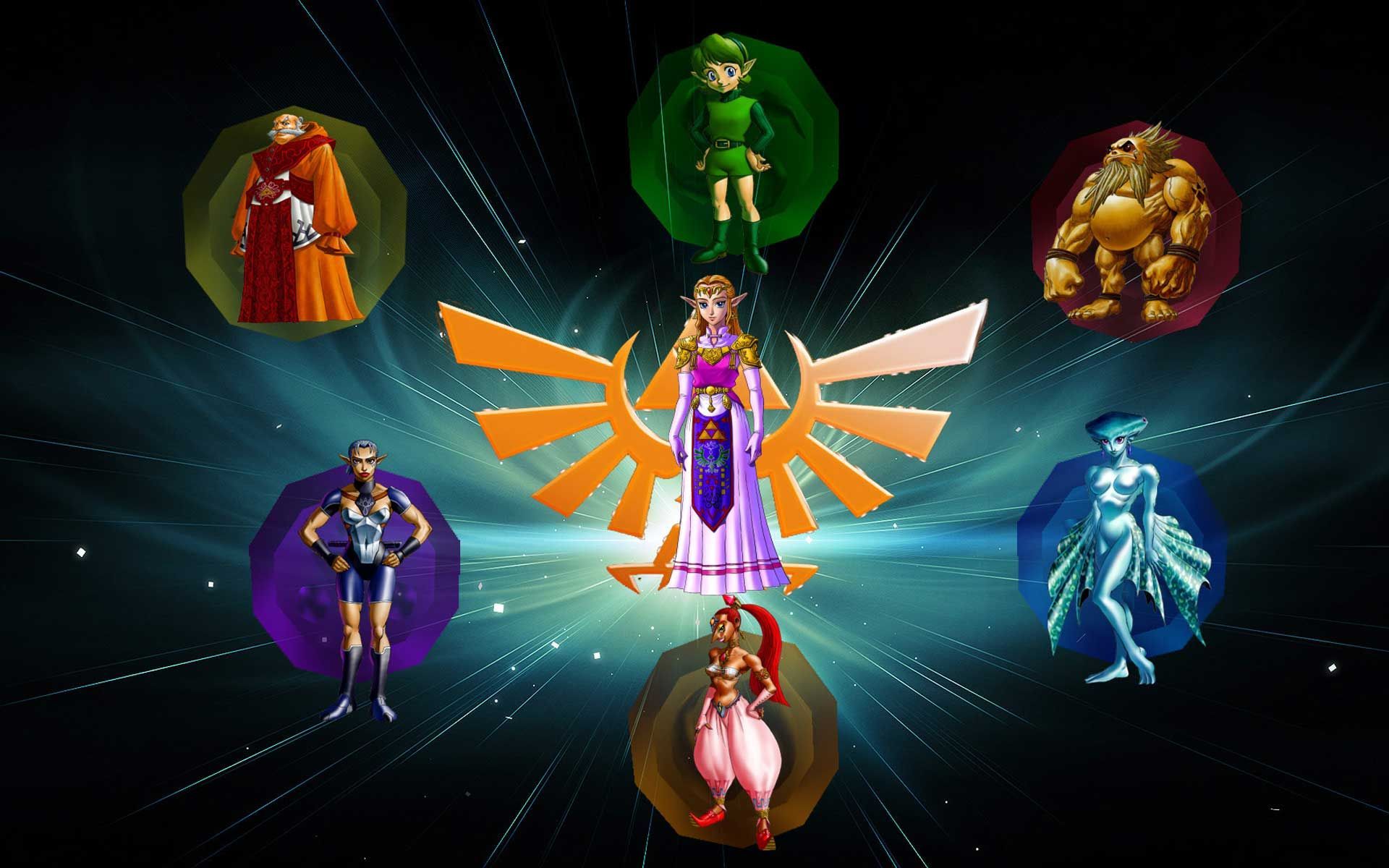 Personaggi Zelda Ocarina of Time cerchio, 1920x1200 WUXGA, Laptop