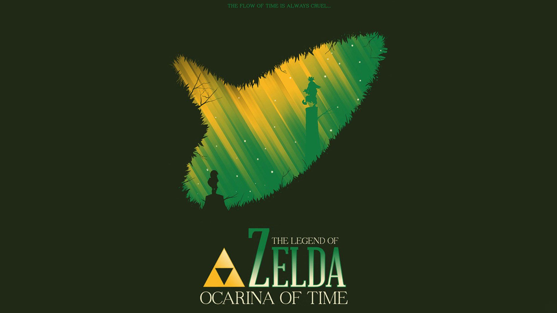 Logo Zelda Ocarina of Time verde, 1920x1080 1080p, PC Desktop