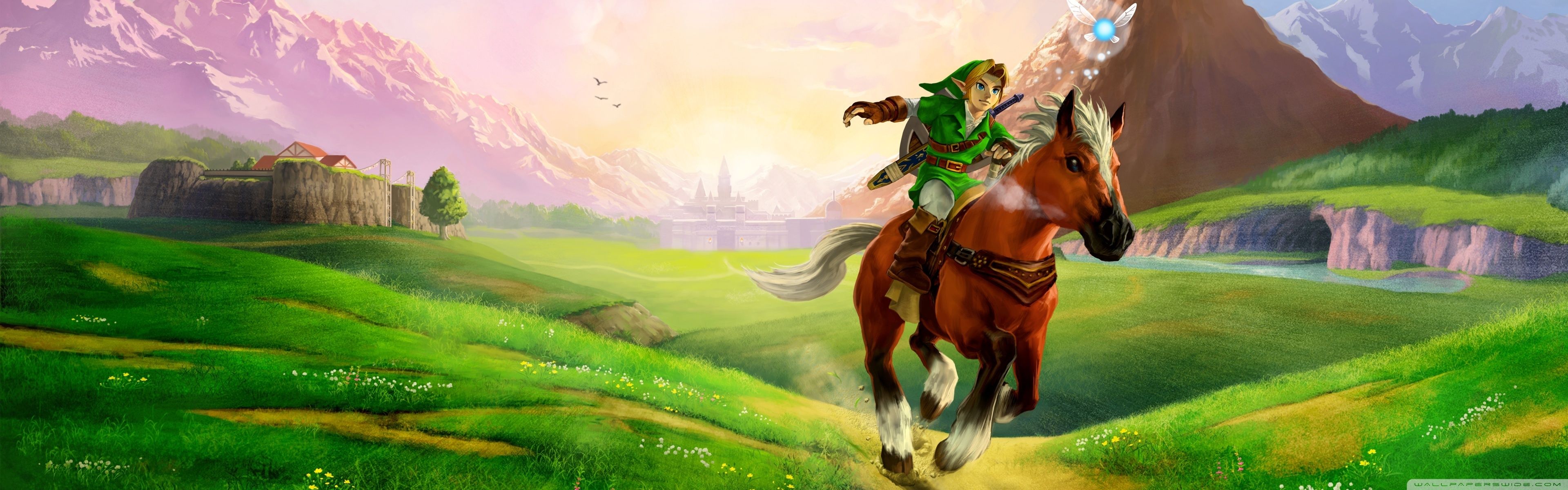 Link a cavallo Epona, 3840x1200 Ultrawide, Dual Monitor