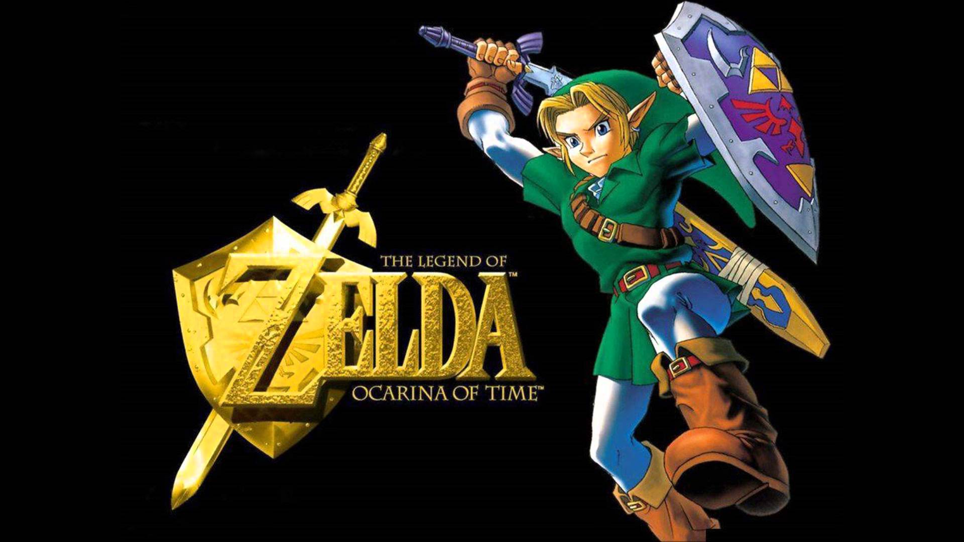 Link, Ocarina of Time, logo Zelda, 1920x1080 Full HD 1080p, Desktop
