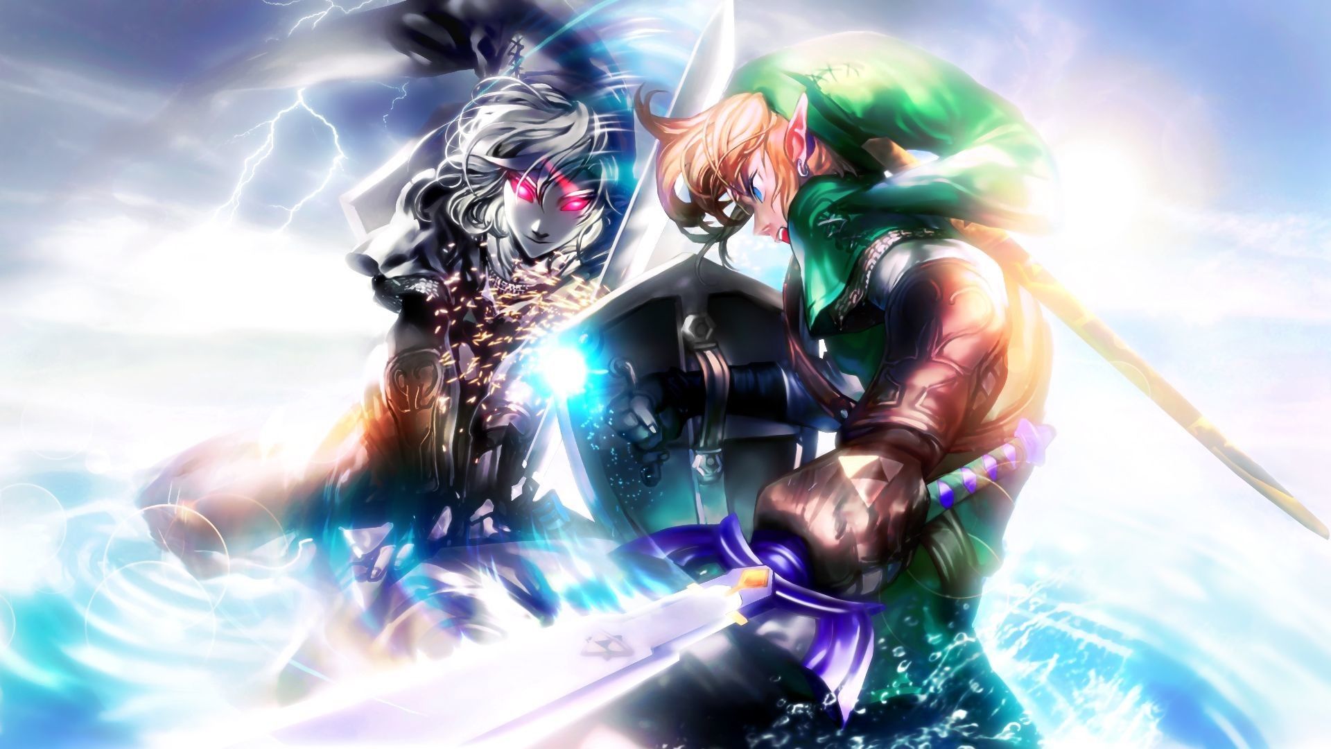 Dark Link contro Link, spade, 1920x1080 Full HD, Laptop